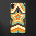 y2k orange brown stars glass case for samsung a11 image