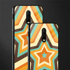 y2k orange brown stars glass case for oneplus 6t image-2