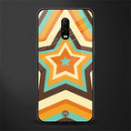 y2k orange brown stars glass case for oneplus 6t image