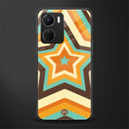 y2k orange brown stars back phone cover | glass case for vivo y16