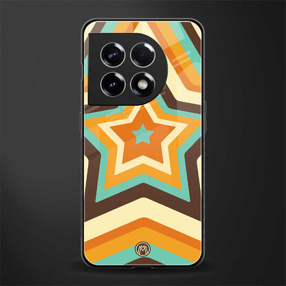 y2k orange brown stars back phone cover | glass case for oneplus 11