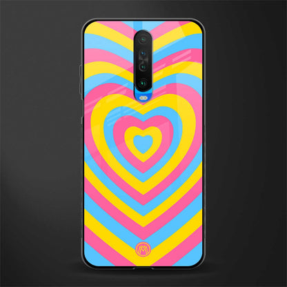 y2k pink blue hearts aesthetic glass case for poco x2 image