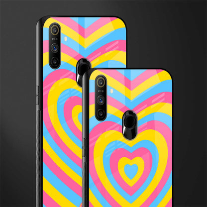 y2k pink blue hearts aesthetic glass case for realme narzo 20a image-2
