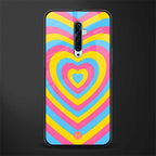 y2k pink blue hearts aesthetic glass case for oppo reno 2f image