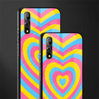 y2k pink blue hearts aesthetic glass case for vivo z1x image-2