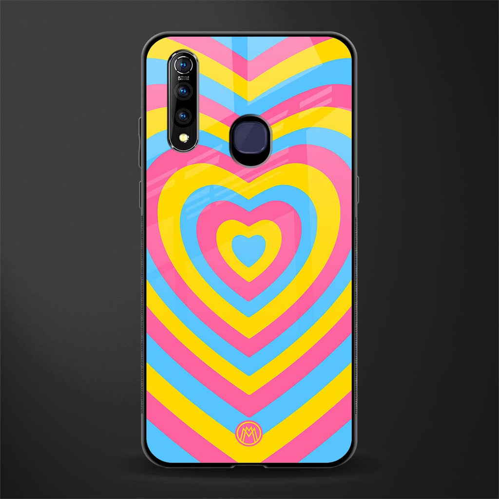 y2k pink blue hearts aesthetic glass case for vivo z1 pro image