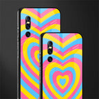 y2k pink blue hearts aesthetic glass case for vivo v15 pro image-2
