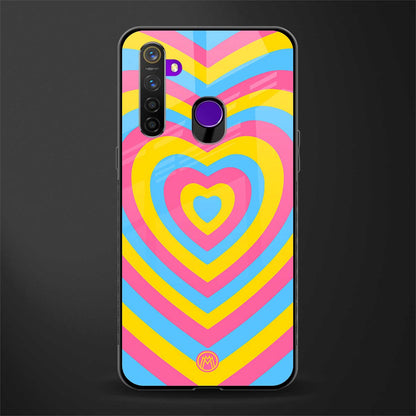 y2k pink blue hearts aesthetic glass case for realme 5s image