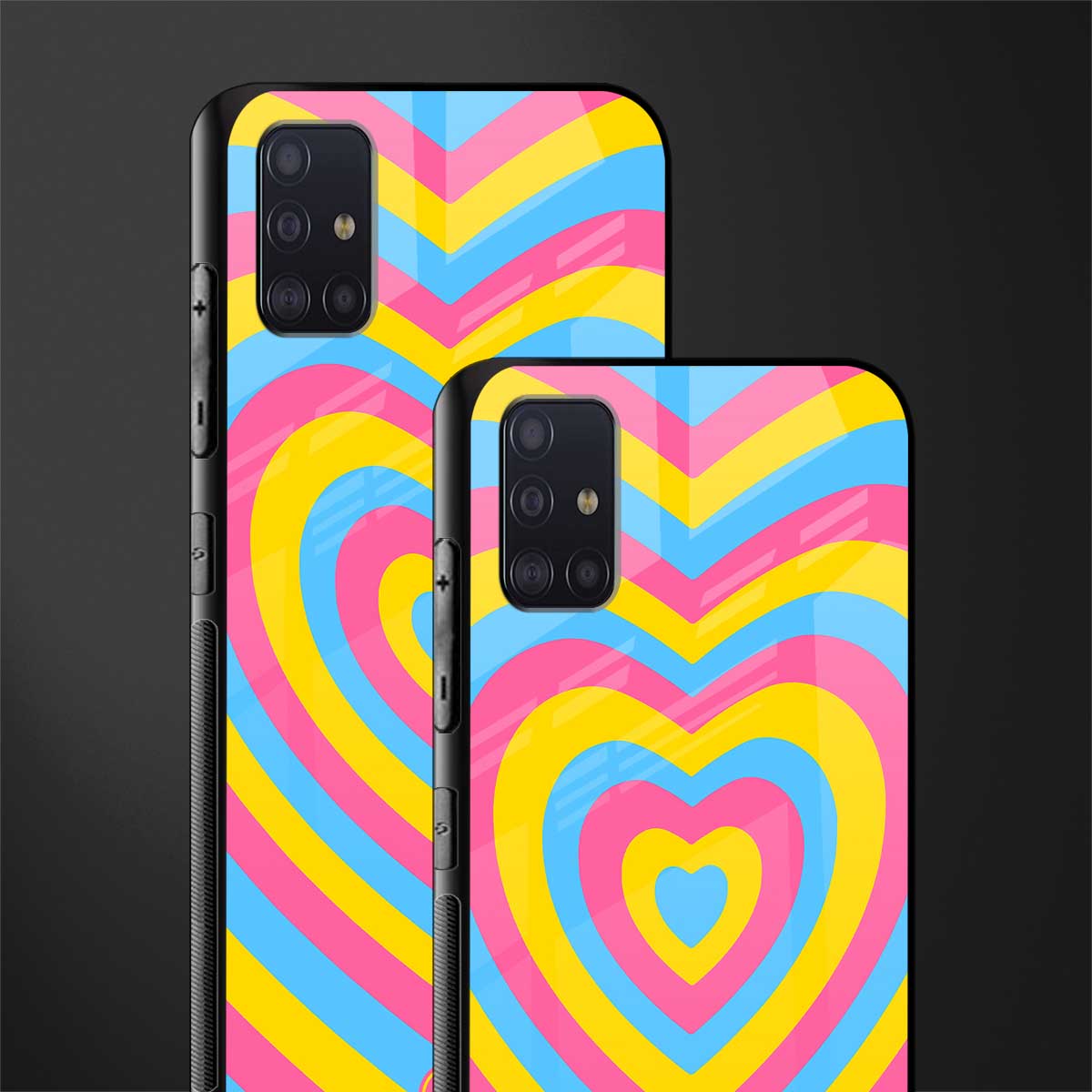 y2k pink blue hearts aesthetic glass case for samsung galaxy a71 image-2