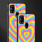 y2k pink blue hearts aesthetic glass case for samsung galaxy m31 prime edition image-2