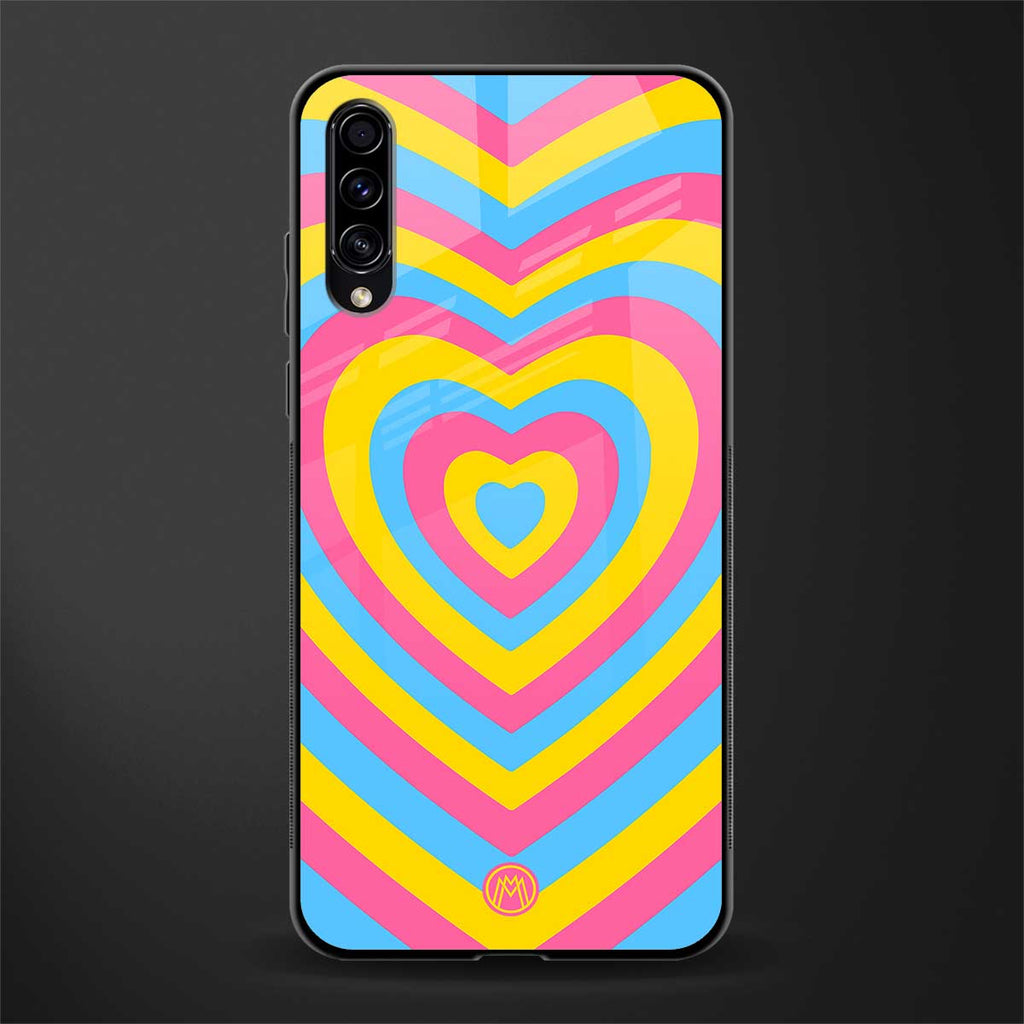 y2k pink blue hearts aesthetic glass case for samsung galaxy a30s image