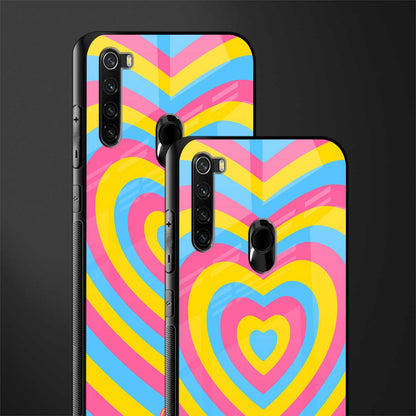 y2k pink blue hearts aesthetic glass case for redmi note 8 image-2