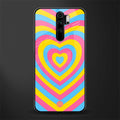 y2k pink blue hearts aesthetic glass case for redmi note 8 pro image