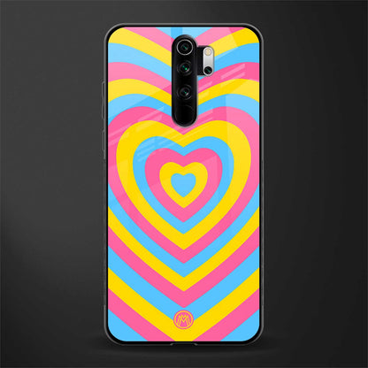 y2k pink blue hearts aesthetic glass case for redmi note 8 pro image