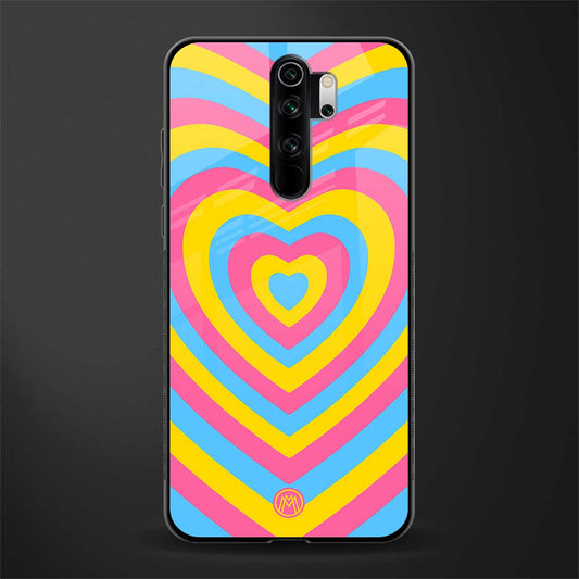 y2k pink blue hearts aesthetic glass case for redmi note 8 pro image