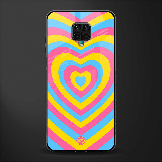 y2k pink blue hearts aesthetic glass case for redmi note 9 pro max image