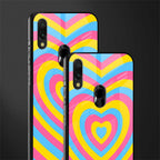 y2k pink blue hearts aesthetic glass case for redmi note 7 pro image-2
