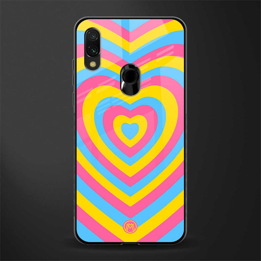 y2k pink blue hearts aesthetic glass case for redmi note 7 pro image