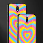 y2k pink blue hearts aesthetic glass case for redmi 8a image-2