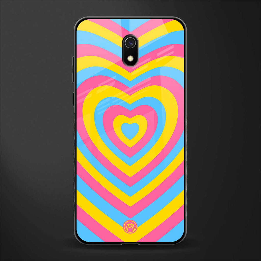 y2k pink blue hearts aesthetic glass case for redmi 8a image