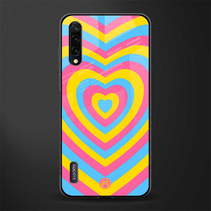 y2k pink blue hearts aesthetic glass case for mi a3 redmi a3 image