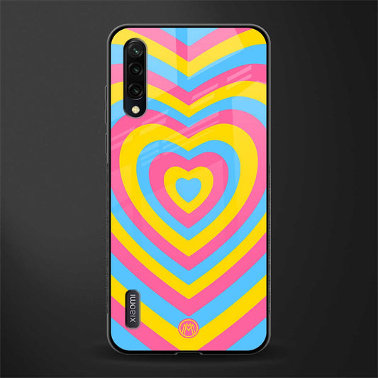 y2k pink blue hearts aesthetic glass case for mi a3 redmi a3 image