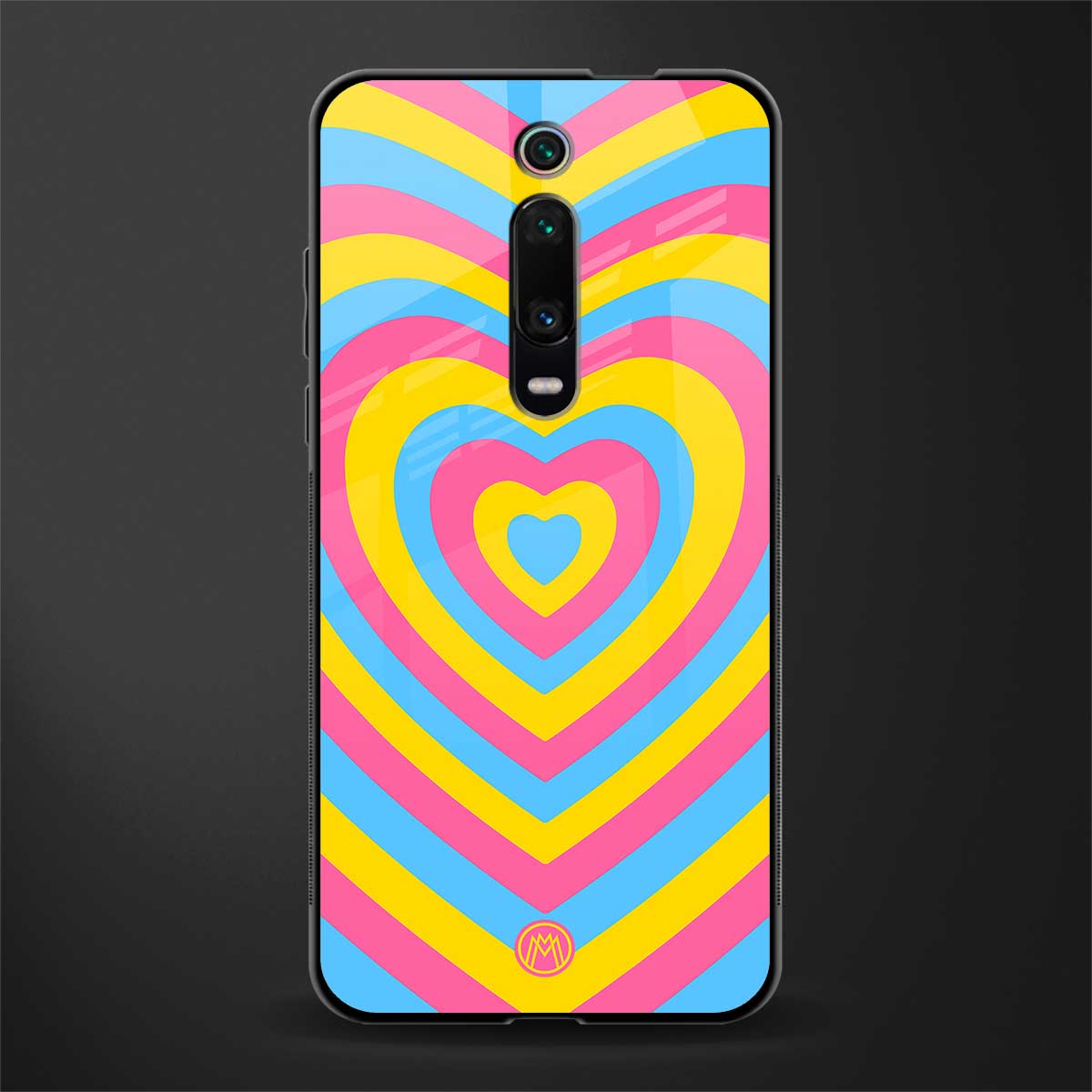 y2k pink blue hearts aesthetic glass case for redmi k20 image