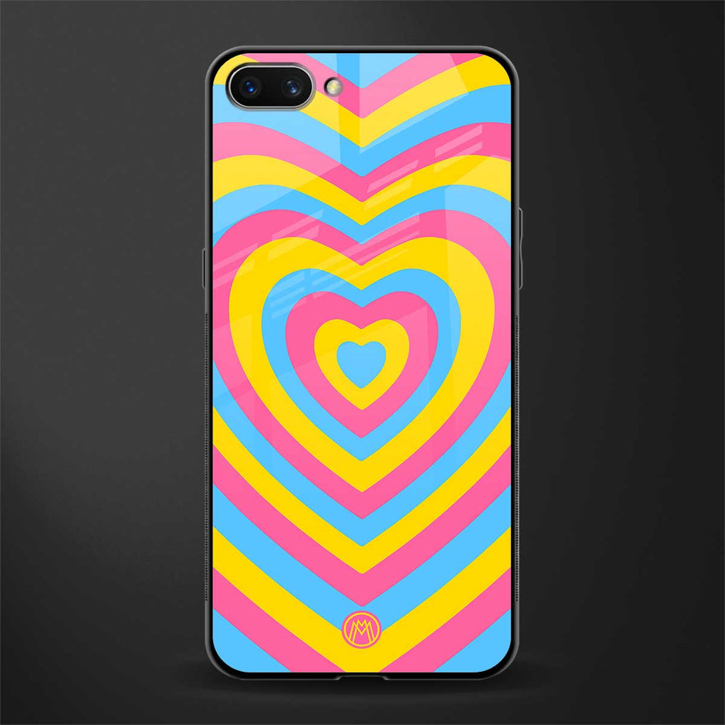 y2k pink blue hearts aesthetic glass case for realme c1 image
