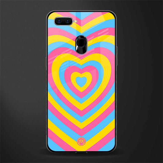 y2k pink blue hearts aesthetic glass case for realme 2 pro image