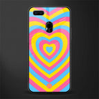 y2k pink blue hearts aesthetic glass case for oppo a12 image
