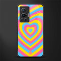y2k pink blue hearts aesthetic glass case for vivo x70 pro image
