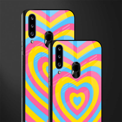 y2k pink blue hearts aesthetic glass case for samsung galaxy a20s image-2