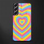 y2k pink blue hearts aesthetic glass case for samsung galaxy s21 fe 5g image