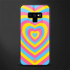 y2k pink blue hearts aesthetic glass case for samsung galaxy note 9 image