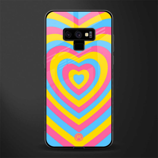 y2k pink blue hearts aesthetic glass case for samsung galaxy note 9 image