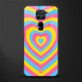 y2k pink blue hearts aesthetic glass case for redmi note 9 image