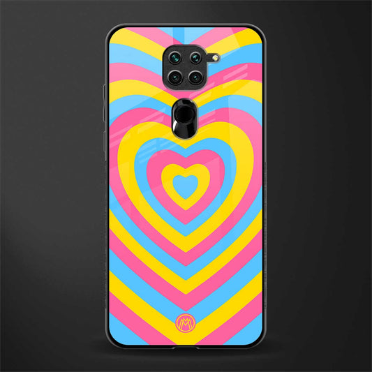 y2k pink blue hearts aesthetic glass case for redmi note 9 image