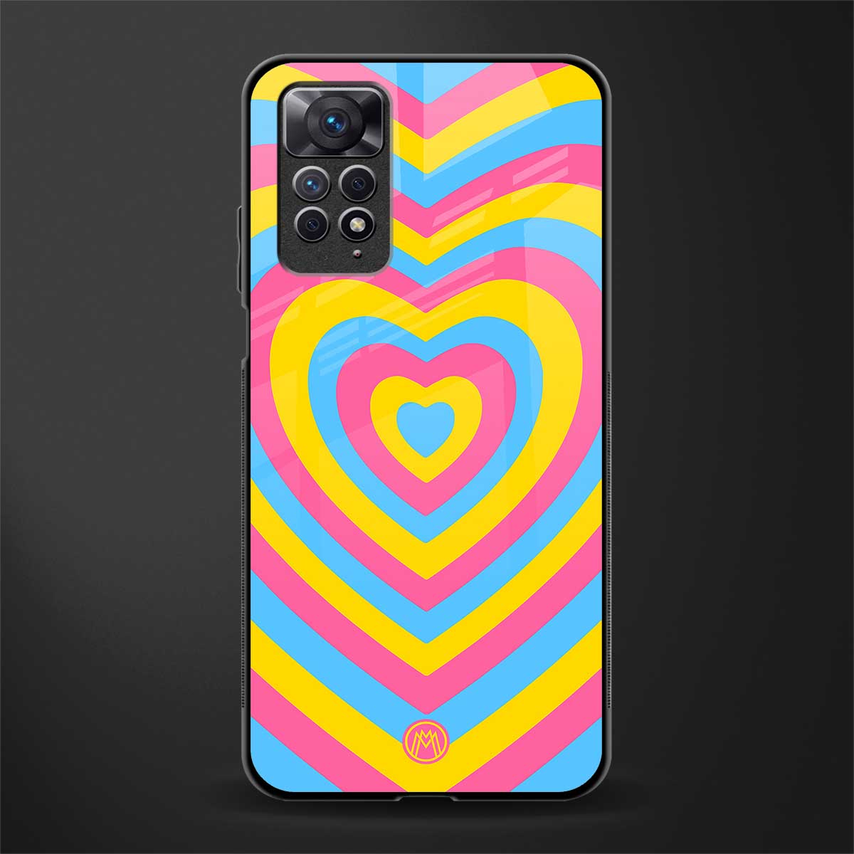 y2k pink blue hearts aesthetic glass case for redmi note 11s image