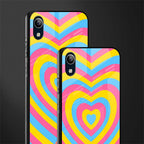 y2k pink blue hearts aesthetic glass case for vivo y91i image-2