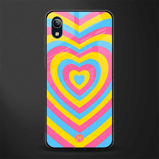 y2k pink blue hearts aesthetic glass case for vivo y90 image