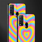 y2k pink blue hearts aesthetic glass case for vivo y50 image-2
