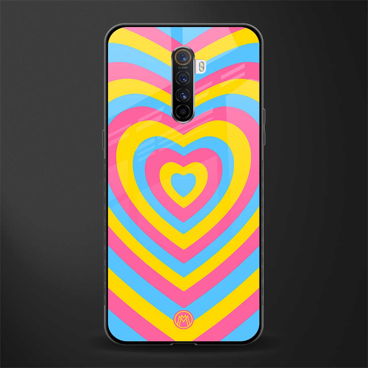 y2k pink blue hearts aesthetic glass case for realme x2 pro image