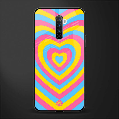 y2k pink blue hearts aesthetic glass case for realme x2 pro image
