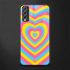y2k pink blue hearts aesthetic glass case for vivo y20i vivo y20t image