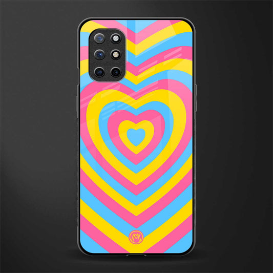 y2k pink blue hearts aesthetic glass case for oneplus 8t image