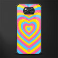 y2k pink blue hearts aesthetic glass case for poco x3 image