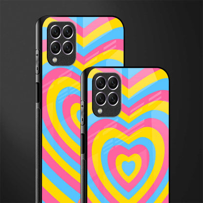 y2k pink blue hearts aesthetic glass case for samsung galaxy f62 image-2