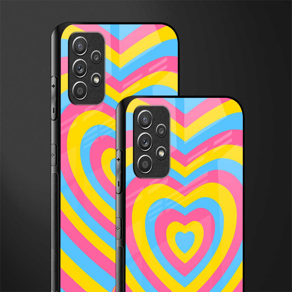 y2k pink blue hearts aesthetic glass case for samsung galaxy a32 4g image-2