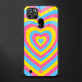 y2k pink blue hearts aesthetic glass case for realme c21 image