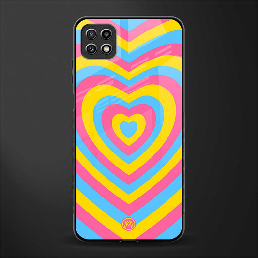 y2k pink blue hearts aesthetic glass case for samsung galaxy a22 5g image